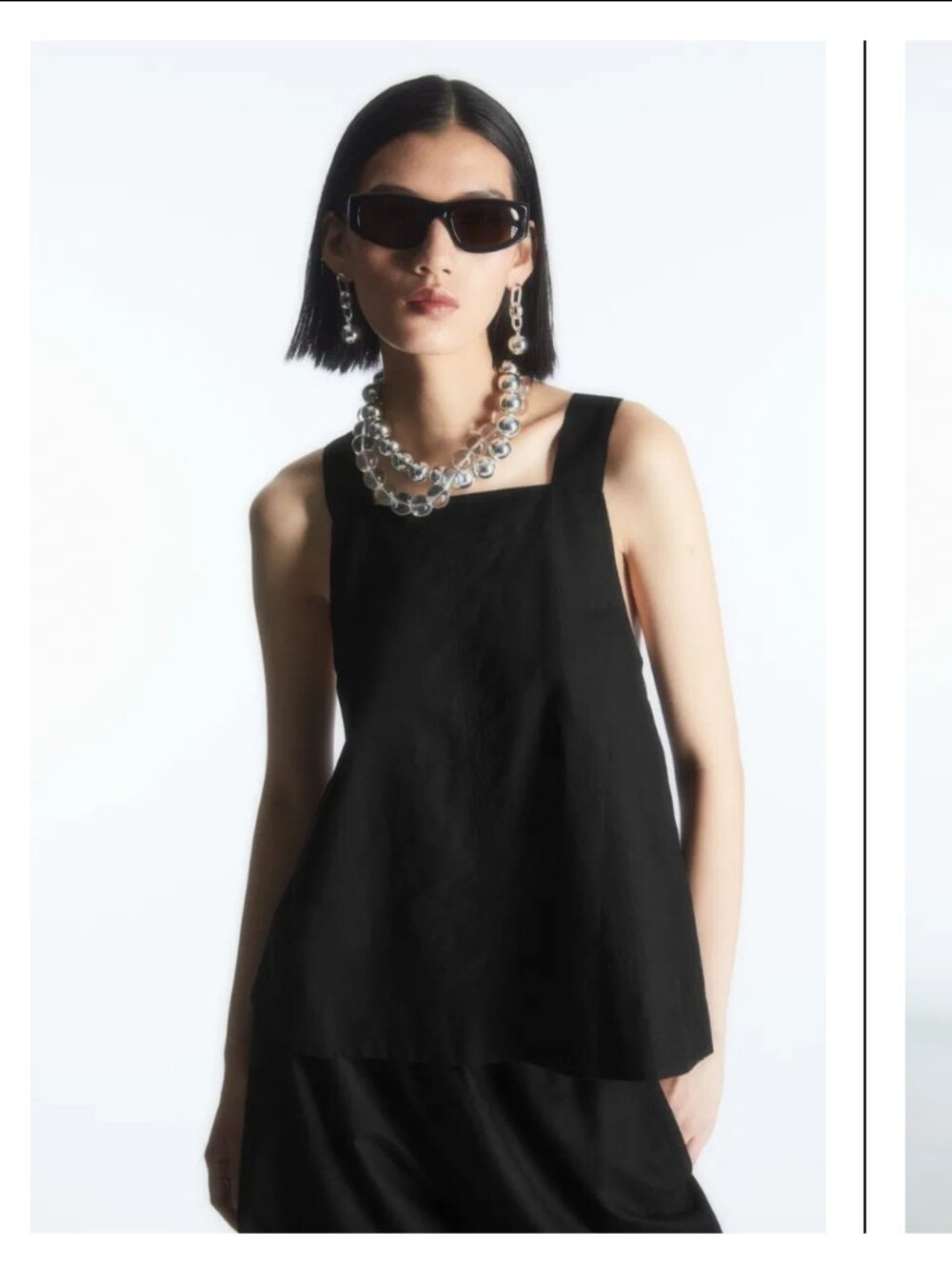 Black Linen Top US 2